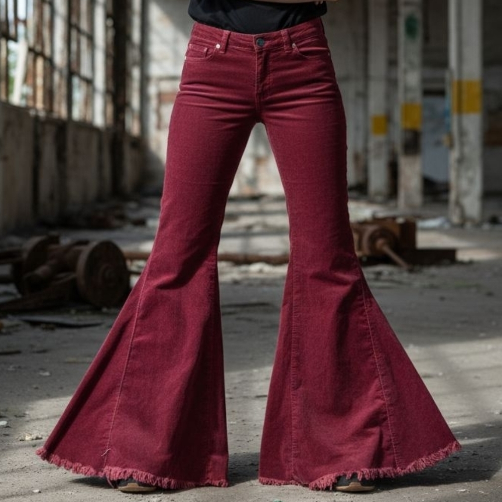 RARE! Free People 16.5" EXTREME FLARE! NWOT! Y2K Corduroy Low Rise Flared Jeans!